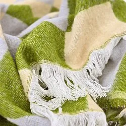 Tepper - Ullmixpledd - Audrey Check (beige/grønn/lilla)