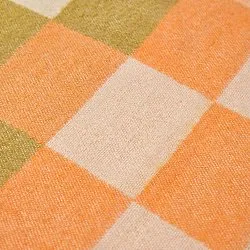 Tepper - Ullmixpledd - Audrey Check (beige/gul/oransje)