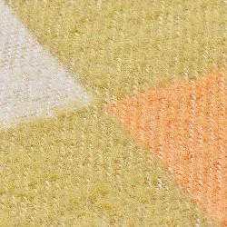 Tepper - Ullmixpledd - Audrey Check (beige/gul/oransje)