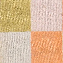 Tepper - Ullmixpledd - Audrey Check (beige/gul/oransje)