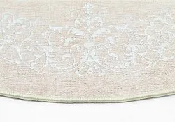 Rundt teppe - Santi (beige/hvit)