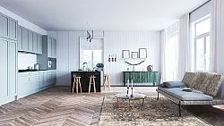 Wilton-teppe - Bouhjar (grå/multi)