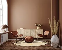Rundt teppe - Vieste (beige/gull)