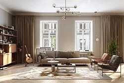 Wilton-teppe - Castello (beige/hvit)