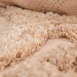 Rundt teppe - Cazorla Natural Cotton Shaggy (beige)