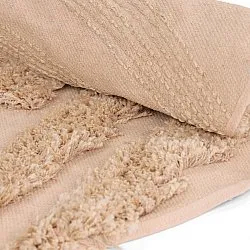 Rundt teppe - Cazorla Natural Cotton Shaggy (beige)