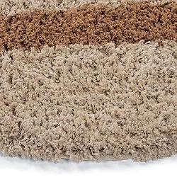 Rundt teppe - Cefalu Natural Cotton Shaggy (multi)