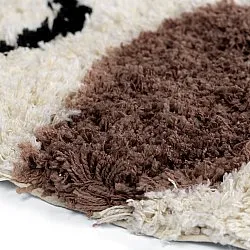 Rundt teppe - Naousa Natural Cotton Shaggy (multi)
