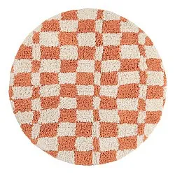 Rundt teppe - Atrani Natural Cotton Shaggy (oransje)