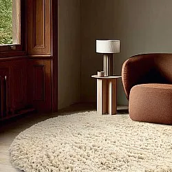 Rundt teppe - Aliste Wool Shaggy (alabaster gleam)