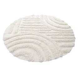 Rundt teppe - Cazorla Natural Cotton Shaggy (off-white)