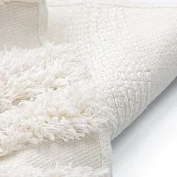 Rundt teppe - Cazorla Natural Cotton Shaggy (off-white)