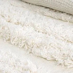 Rundt teppe - Cazorla Natural Cotton Shaggy (off-white)