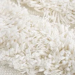 Rundt teppe - Cazorla Natural Cotton Shaggy (off-white)