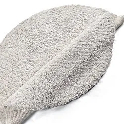 Rundt teppe - Combarro Solid Cotton Shaggy (krem)