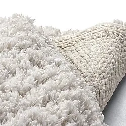Rundt teppe - Combarro Solid Cotton Shaggy (krem)