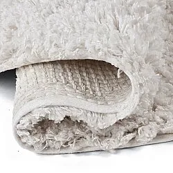 Rundt teppe - Combarro Solid Cotton Shaggy (krem)