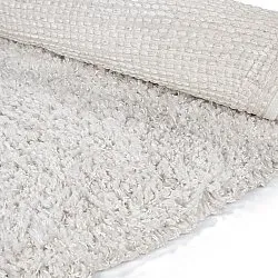 Rundt teppe - Combarro Solid Cotton Shaggy (krem)