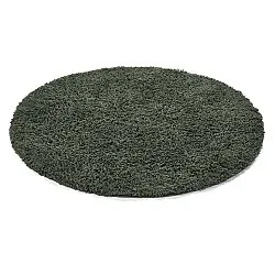 Rundt teppe - Combarro Solid Cotton Shaggy (grønn)