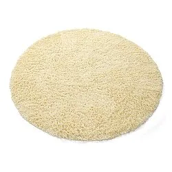 Rundt teppe - Combarro Solid Cotton Shaggy (lysegul)