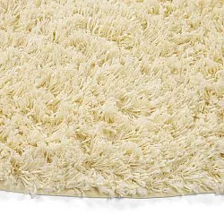 Rundt teppe - Combarro Solid Cotton Shaggy (lysegul)