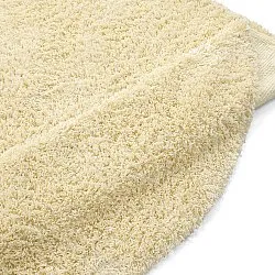 Rundt teppe - Combarro Solid Cotton Shaggy (lysegul)