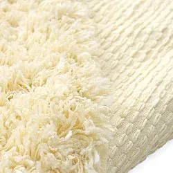 Rundt teppe - Combarro Solid Cotton Shaggy (lysegul)