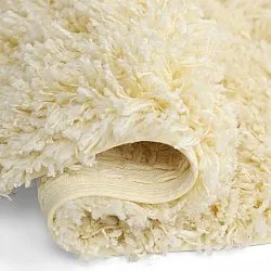 Rundt teppe - Combarro Solid Cotton Shaggy (lysegul)