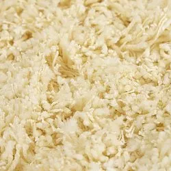 Rundt teppe - Combarro Solid Cotton Shaggy (lysegul)