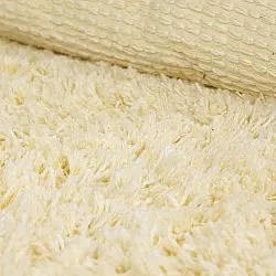 Rundt teppe - Combarro Solid Cotton Shaggy (lysegul)