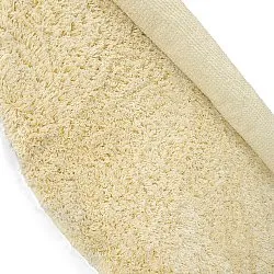 Rundt teppe - Combarro Solid Cotton Shaggy (lysegul)