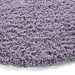 Rundt teppe - Combarro Solid Cotton Shaggy (lys lilla)