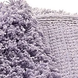 Rundt teppe - Combarro Solid Cotton Shaggy (lys lilla)