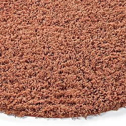 Rundt teppe - Combarro Solid Cotton Shaggy (lys oransje)