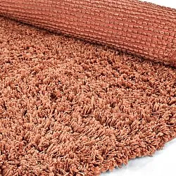 Rundt teppe - Combarro Solid Cotton Shaggy (lys oransje)