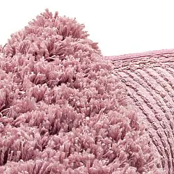 Rundt teppe - Combarro Solid Cotton Shaggy (lyserosa)
