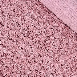 Rundt teppe - Combarro Solid Cotton Shaggy (lyserosa)