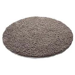 Rundt teppe - Combarro Solid Cotton Shaggy (taupe)