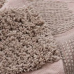 Rundt teppe - Otranto Natural Cotton Shaggy (taupe)