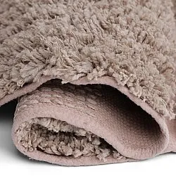 Rundt teppe - Otranto Natural Cotton Shaggy (taupe)