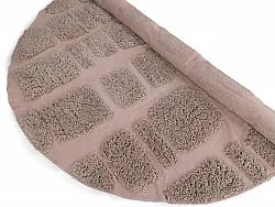 Rundt teppe - Otranto Natural Cotton Shaggy (taupe)
