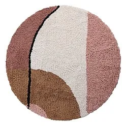 Rundt teppe - Perast Natural Cotton Shaggy (multi)