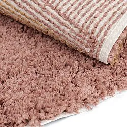 Rundt teppe - Perast Natural Cotton Shaggy (multi)