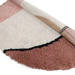 Rundt teppe - Perast Natural Cotton Shaggy (multi)