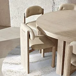 Rundt teppe - Sivota Natural Cotton Shaggy (off-white)