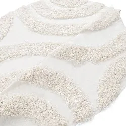 Rundt teppe - Sivota Natural Cotton Shaggy (off-white)
