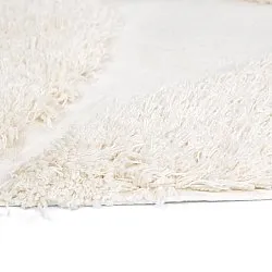 Rundt teppe - Sivota Natural Cotton Shaggy (off-white)