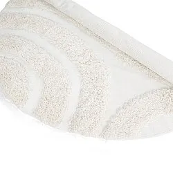 Rundt teppe - Sivota Natural Cotton Shaggy (off-white)