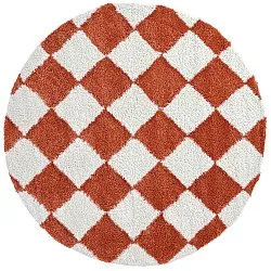 Runde tepper - Albi (hvit/oransje)