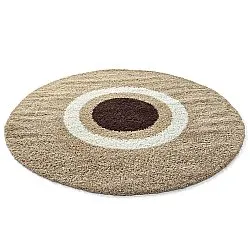 Runde tepper - Alsace (beige/hvit/brun)